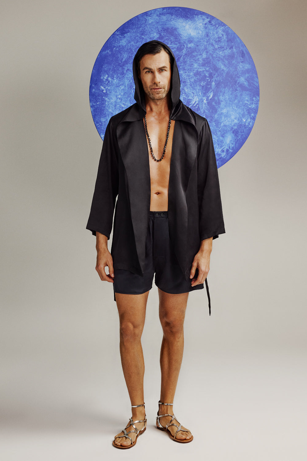 Deep Blue Short Klasik İpek Boxer