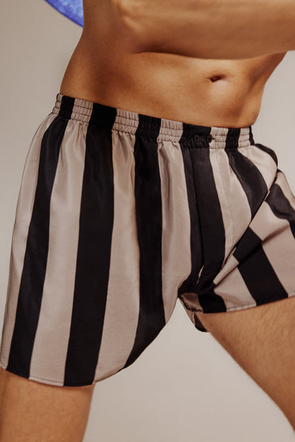Hermes Dark Klasik İpek Boxer
